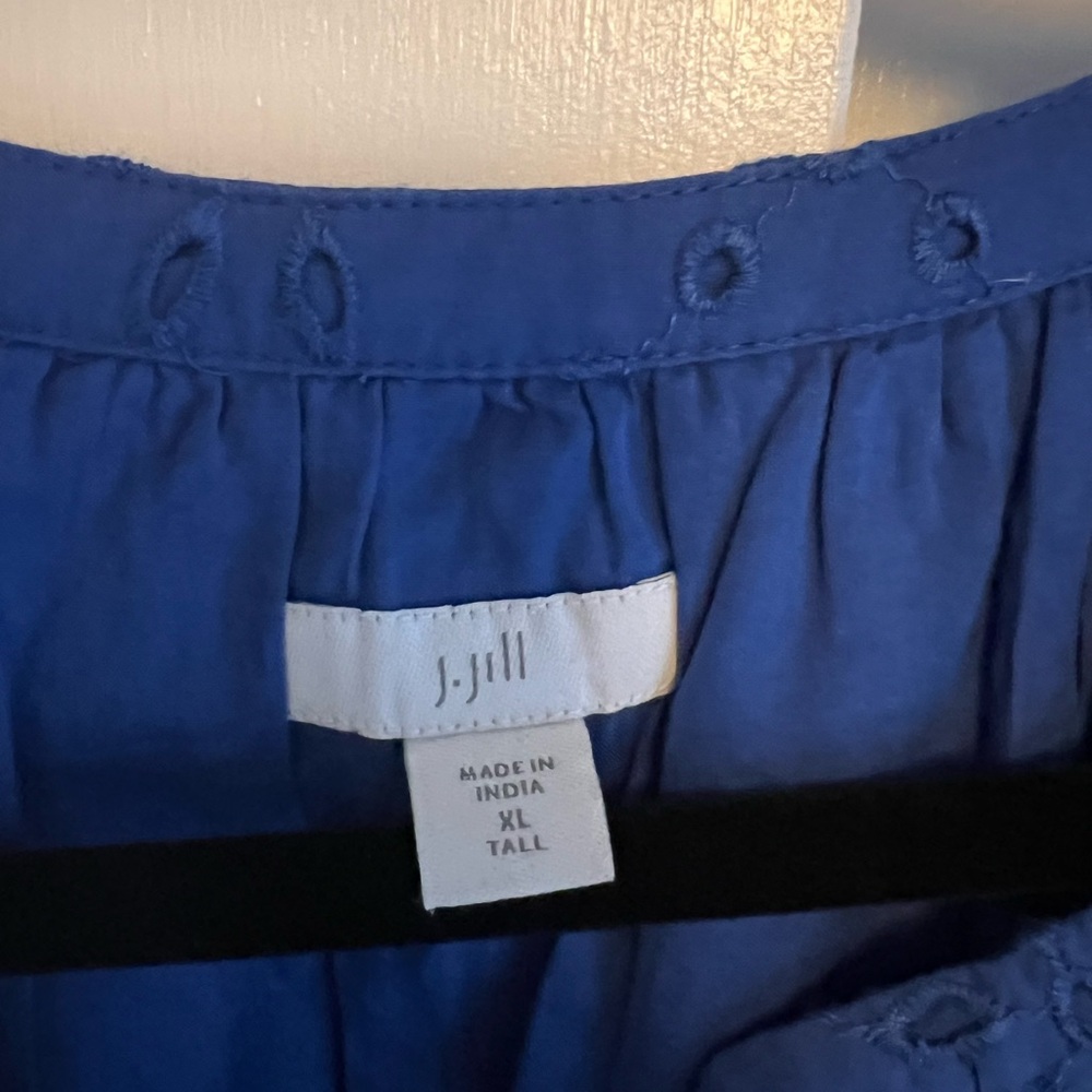 J. Jill Royal Blue Long Sleeve Dress - Picture 4 of 4